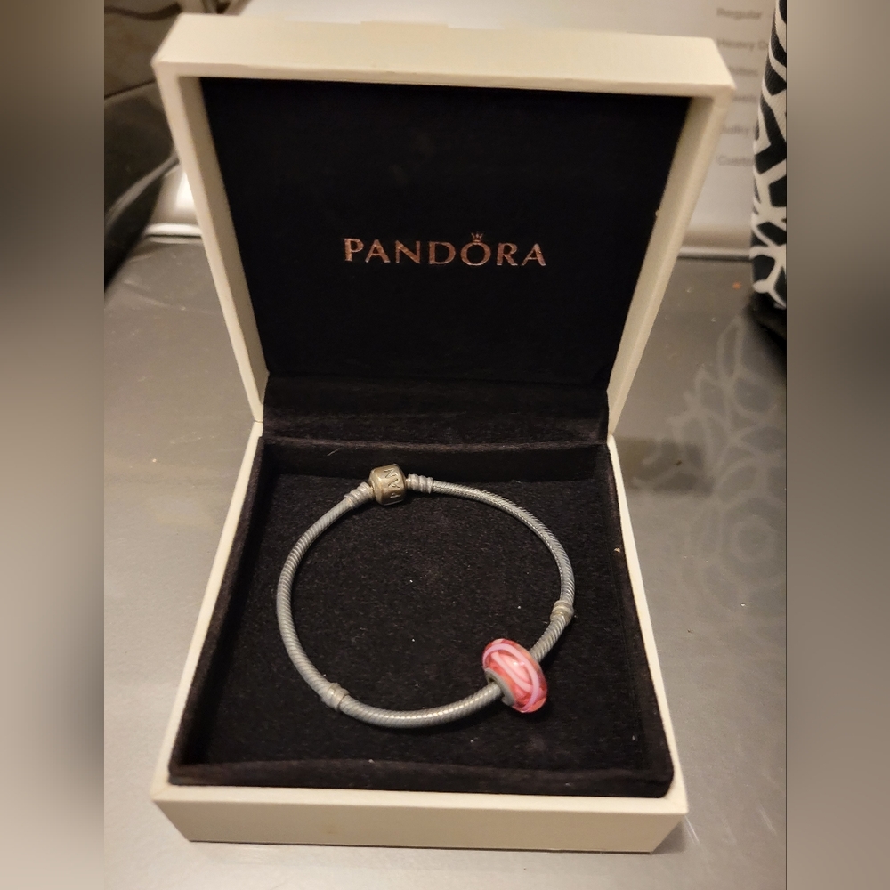 Brand New Pandora Bracelet with Pink Charm